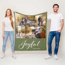 Moderne fröhliche Schriftfamilie Eigenes Foto Fleecedecke
