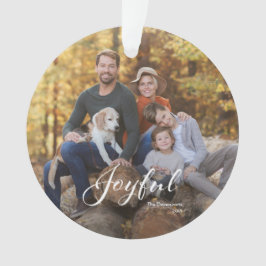 Moderne fröhliche Schriftfamilien-Foto-Acryln Ornament