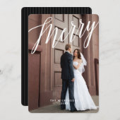 Moderne fröhliche u. verheiratete feiertagskarte (Vorne/Hinten)