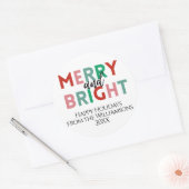 Moderne, fröhliche und farbenfrohe Briefe aus Runder Aufkleber (Umschlag)