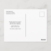 Moderne, fröhliche und helle lila Weihnachten Postkarte (Rückseite)