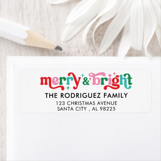 Moderne, fröhliche und helle Rücksendeadresse (Insitu)