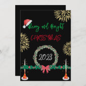 Moderne fröhliche und helle Weihnachten 2023 Spaß (Vorne/Hinten)