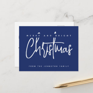 Moderne fröhliche und helle Weihnachten einfache S Postkarte