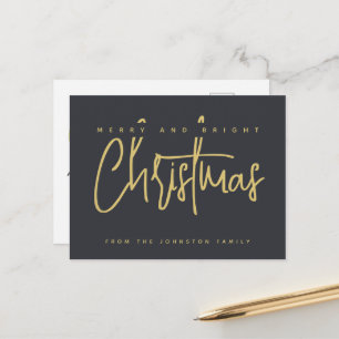 Moderne fröhliche und helle Weihnachten einfache S Postkarte