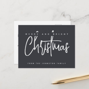 Moderne fröhliche und helle Weihnachten einfache S Postkarte