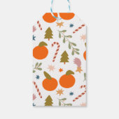 Moderne, fröhliche und helle Weihnachten Geschenkanhänger (Rückseite)