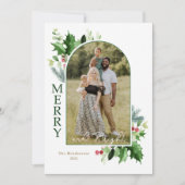 Moderne, fröhliche und helle Weihnachtskarte Feiertagskarte (Vorderseite)