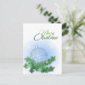 Moderne fröhliche Weihnachts-Firmengrüße Feiertagspostkarte (Stehend Vorderseite)