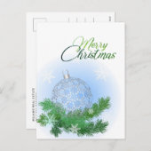 Moderne fröhliche Weihnachts-Firmengrüße Feiertagspostkarte (Vorne/Hinten)