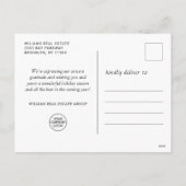 Moderne fröhliche Weihnachts-Firmengrüße Feiertagspostkarte (Rückseite)