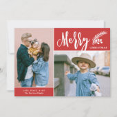 Moderne, fröhliche Weihnachts-Weihnachtskarte für Feiertagskarte (Vorderseite)