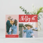 Moderne, fröhliche Weihnachts-Weihnachtskarte für Feiertagskarte (Stehend Vorderseite)