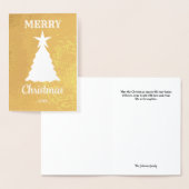 Moderne, fröhliche Weihnachtsbaumkarte Folienkarte (Anzeige)