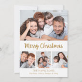 Moderne fröhliche Weihnachtscollage für das Foto Einladung (Rückseite)