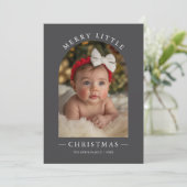 Moderne fröhliche Weihnachtsfeierlichkeiten Gruß Feiertagskarte (Stehend Vorderseite)