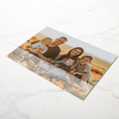 Moderne, fröhliche Weihnachtsskriptfamilie Volles Folien Feiertagskarte (Gedreht)