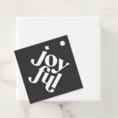 Moderne fröhliche Weihnachtstypografie in Schwarz Geschenkanhänger (Beispiel)