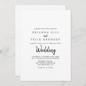 Moderne Front- und Backenhochzeit Einladung (Vorne/Hinten)