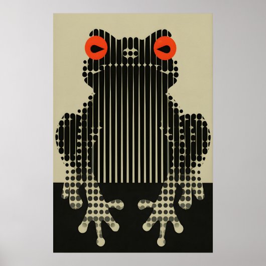 Moderne Froschkunst Grafik Pop Art Wand 1 Poster (Vorne)