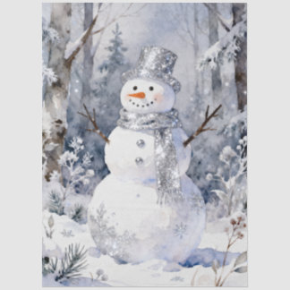 Moderne frostige Winter-Schneemann-Feier TMF26 Seidenpapier