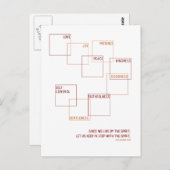 Moderne Früchte des Geistes-Designs Postkarte (Vorne/Hinten)