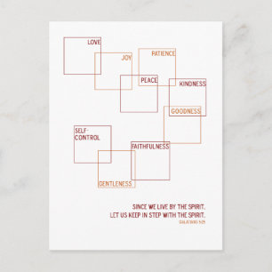 Moderne Früchte des Geistes-Designs Postkarte