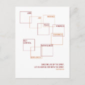 Moderne Früchte des Geistes-Designs Postkarte (Vorderseite)