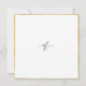 Moderne Frühjahrsblüte des Tals Gold Hochzeit Einladung (Rückseite)