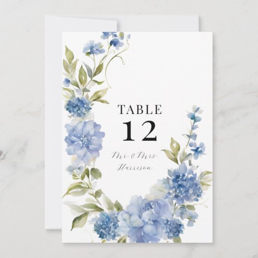 Moderne Frühjahrssommer Blumenblauer Hydrangea Hoc Einladung (Rückseite)