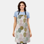 Moderne Frühlings-Botanik-All-Over-Print-Schürze Schürze (Getragen)