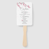 Moderne Frühlings-Wasserfarbe Kirsche Rosa Sakura Fächer (Vorderseite)