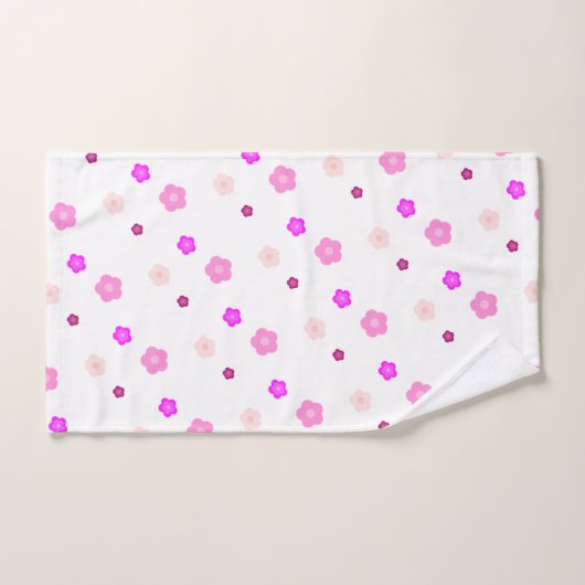 Moderne Frühlingsaqua Gefälle lila Flora Muster Badhandtuch Set (Handtuch)