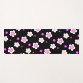 Moderne Frühlingsaqua Gefälle lila Flora Muster Yogamatte (Vorderseite (Horizontal))