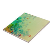 Moderne Frühlingsblumen Abstrakte Kunst Fliese (Seite)