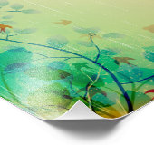 Moderne Frühlingsblumen Abstrakte Kunst Fotodruck (Ecke)