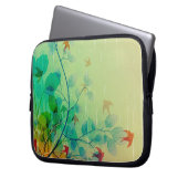 Moderne Frühlingsblumen Abstrakte Kunst Laptopschutzhülle (Vorderseite Links)