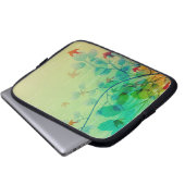 Moderne Frühlingsblumen Abstrakte Kunst Laptopschutzhülle (Vorne Knopf)