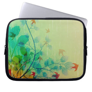 Moderne Frühlingsblumen Abstrakte Kunst Laptopschutzhülle