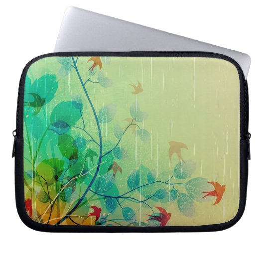 Moderne Frühlingsblumen Abstrakte Kunst Laptopschutzhülle (Vorderseite)