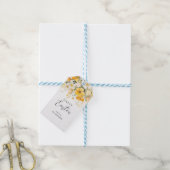 Moderne Frühlingsblumen Gelb Fröhliche Ostern Geschenkanhänger (Mit Garn)