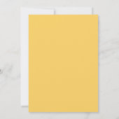 Moderne Frühlingsblumen-Osterdinner in Gelb Einladung (Rückseite)