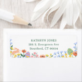 Moderne Frühlingsblumen-Rücksendeadresse (Insitu)