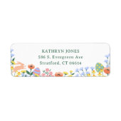 Moderne Frühlingsblumen-Rücksendeadresse (Vorne)