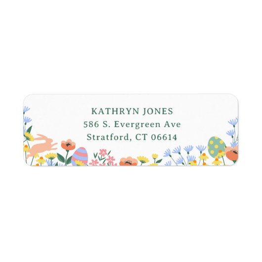 Moderne Frühlingsblumen-Rücksendeadresse (Vorne)