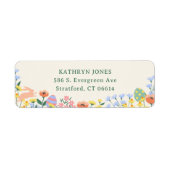 Moderne Frühlingsblumen-Rücksendeadresse (Vorne)