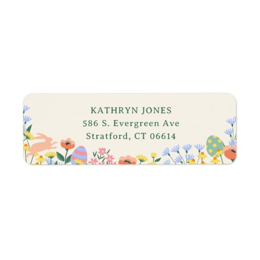 Moderne Frühlingsblumen-Rücksendeadresse (Vorne)