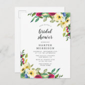 Moderne Frühlingsdusche mit Blumendach Einladung (Vorne/Hinten)