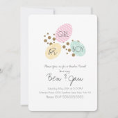 Moderne Frühlingseier Geschlecht offenbaren Jungen Einladung (Vorderseite)