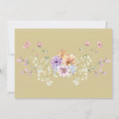 Moderne Frühlingshochzeit mit Wildblumen - Abendes Einladung (Rückseite)